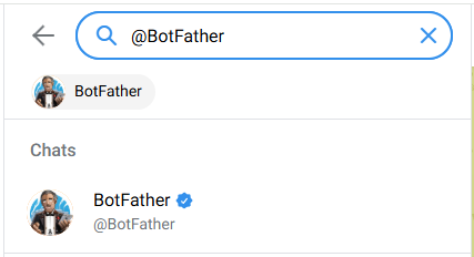 搜索BotFather